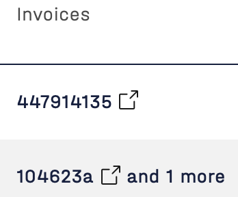 Showing invoice links in the Ingests tab