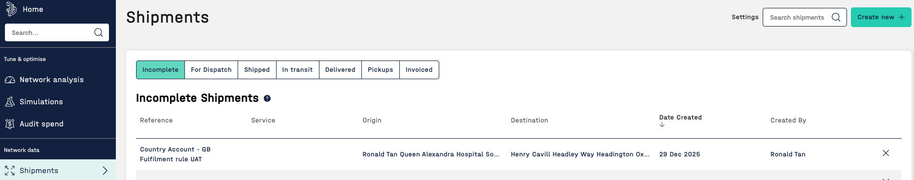 A guide to the Automate shipments section
