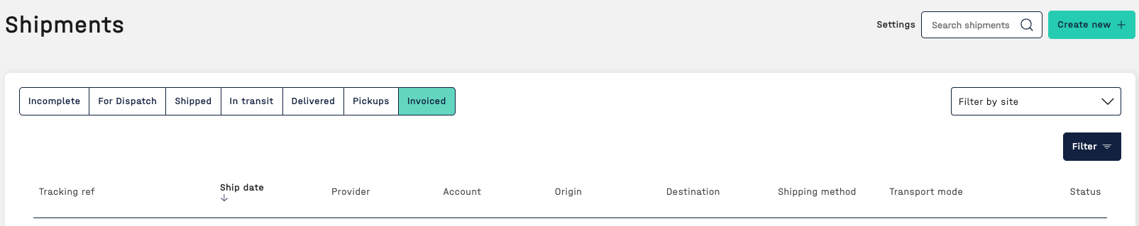 A guide to the Automate shipments section