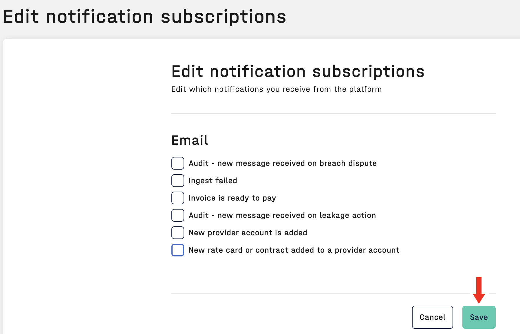 Email notifications